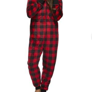 Red and Black Plaid Onesie SIZE S